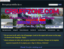 Tablet Screenshot of crsurfzone.com